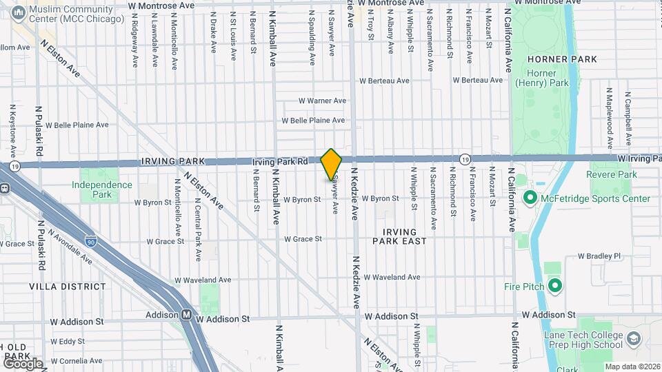 3916 N Sawyer Ave Map and Location Details