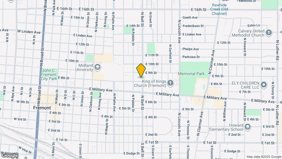 1050 E 8th St Map and Location Details