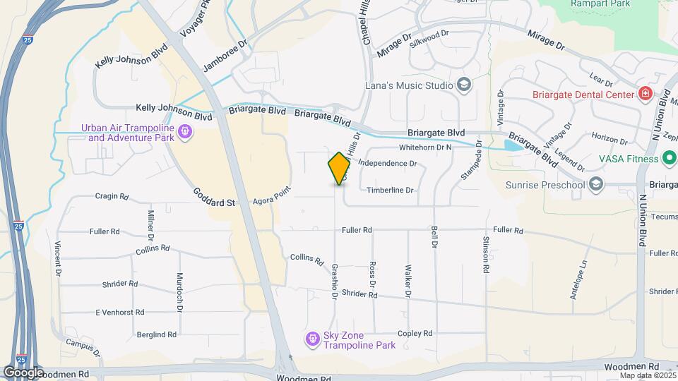 1865 Chapel Hills Dr Map and Location Details