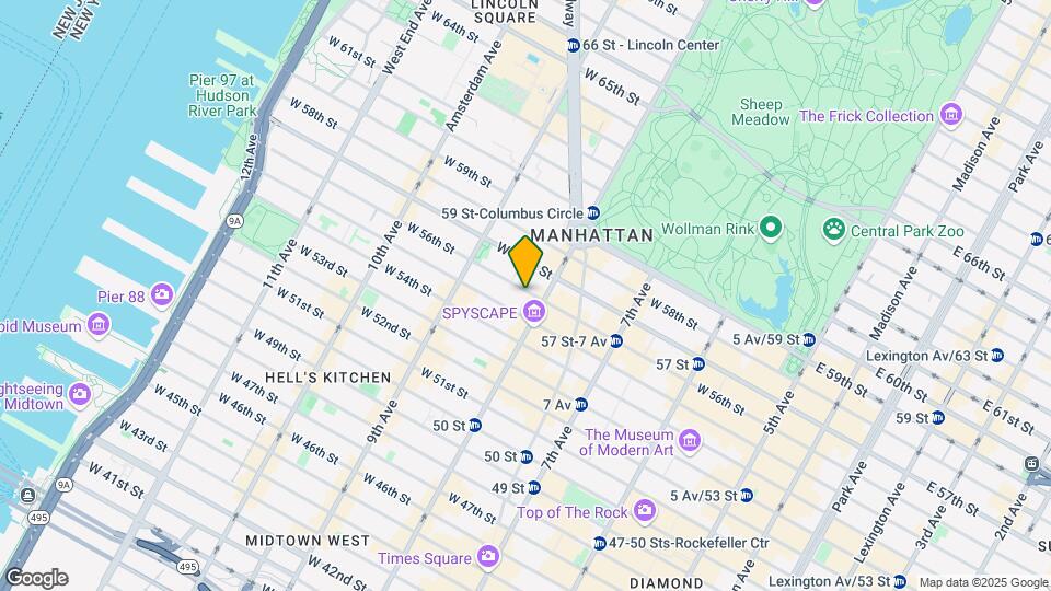 310 W 56th St Map and Location Details