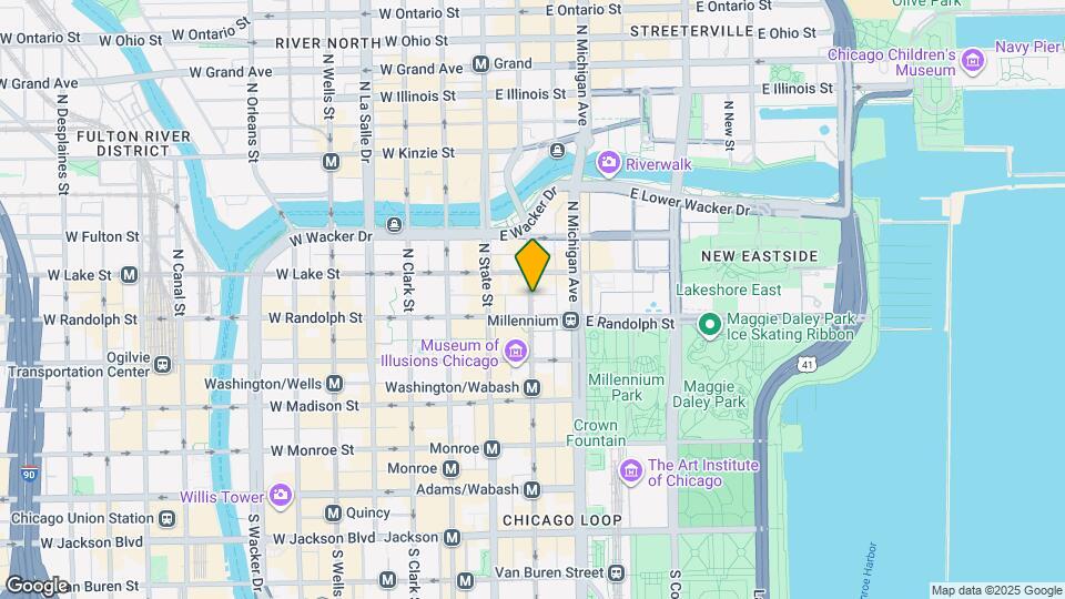 163 N Wabash Ave Map and Location Details