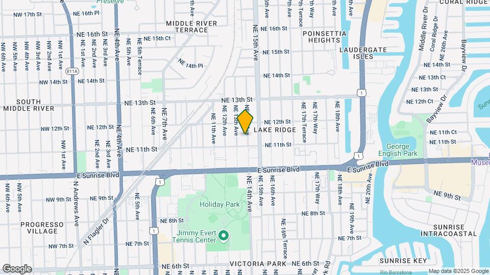 1117 NE 14th Ave Map and Location Details