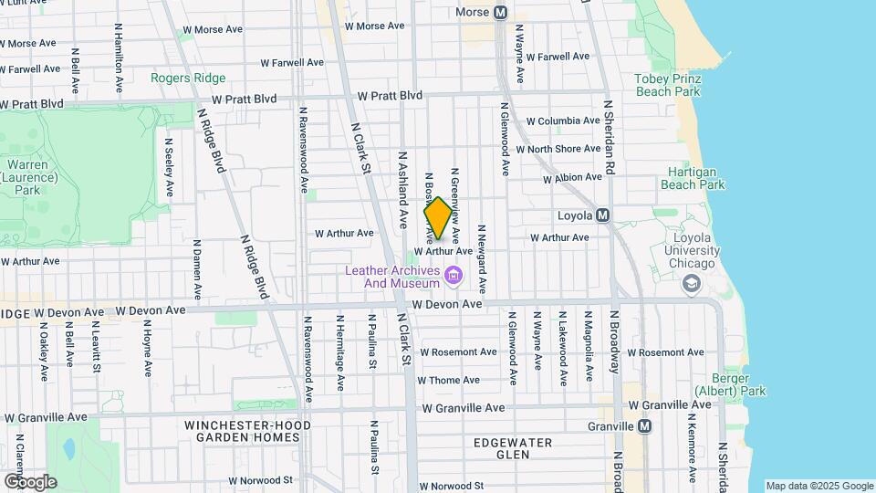 6501 N Bosworth Map and Location Details