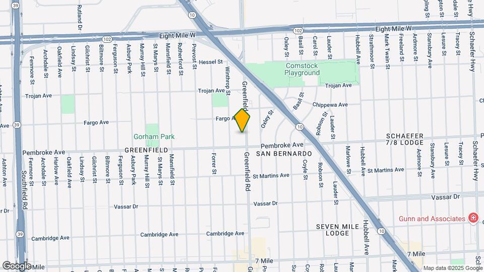 19927 Greenfield Rd Map and Location Details