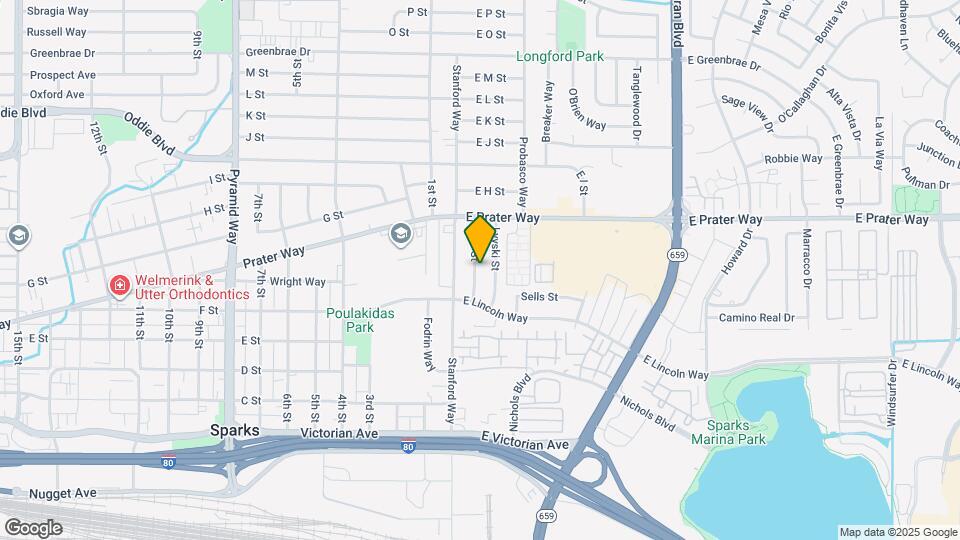 630 Teel St Map and Location Details