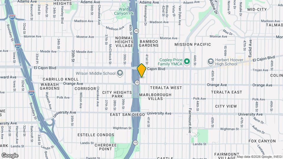 4225 Central Ave Map and Location Details