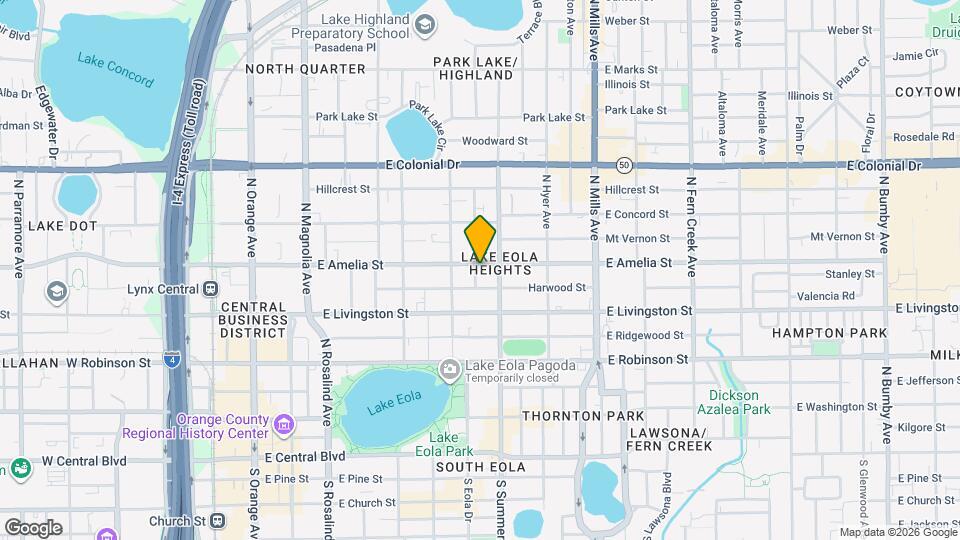 628 E Amelia St Map and Location Details