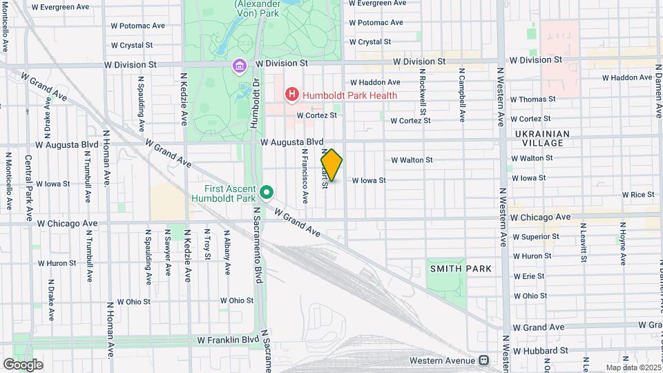 851 N Mozart St Map and Location Details