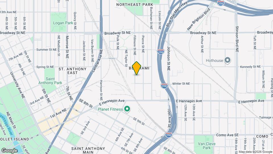 423 Fillmore St NE, Unit 1 Map and Location Details