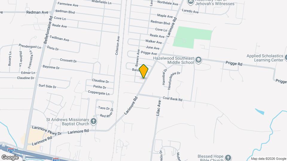 11605 Larimore Rd Mapa y Detalles de la Ubicación