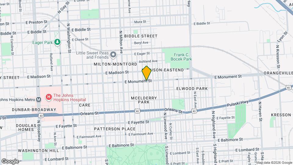 2713 E Monument St Map and Location Details