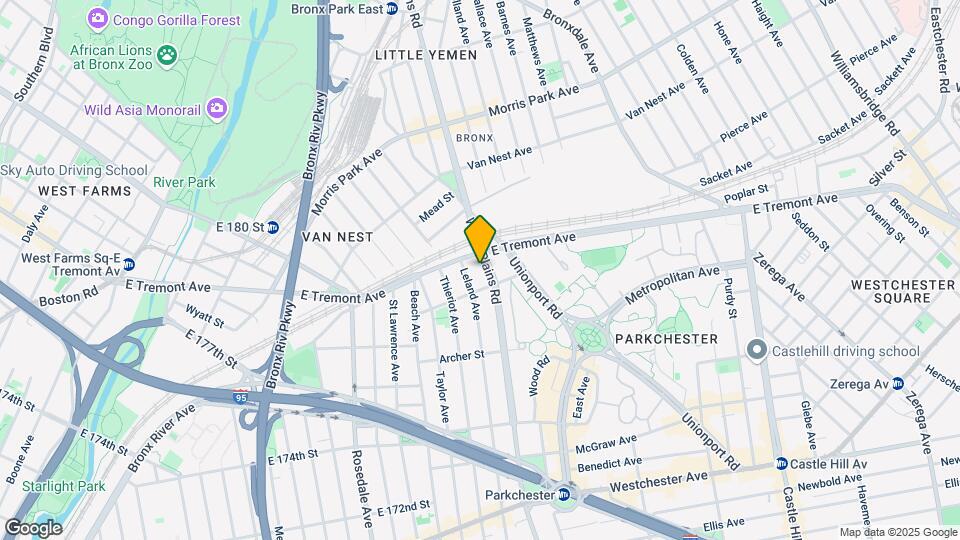 1585 White Plains Rd Mapa y Detalles de la Ubicación
