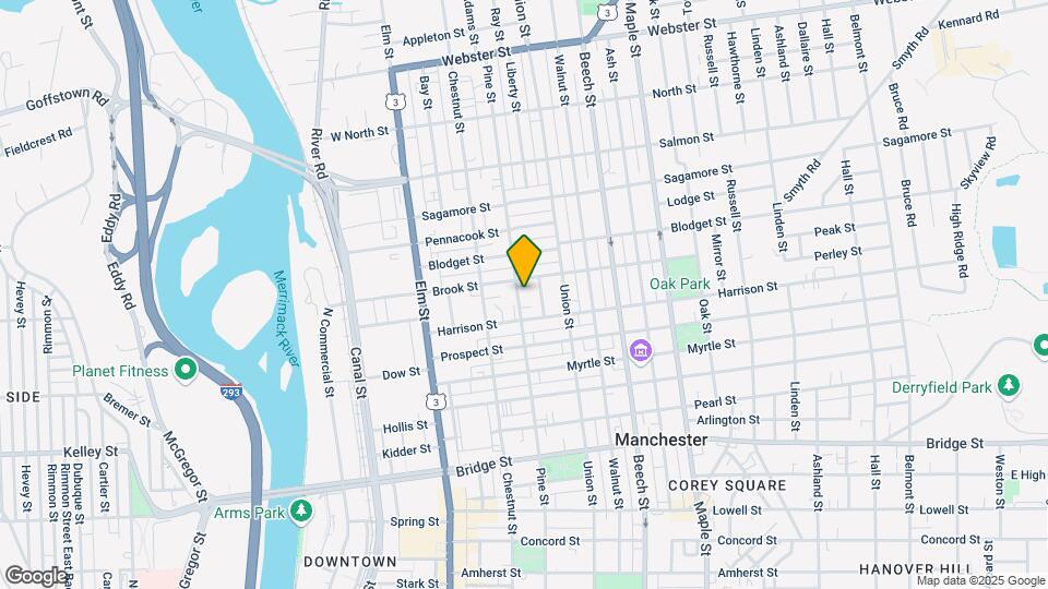 587 Pine St Map and Location Details