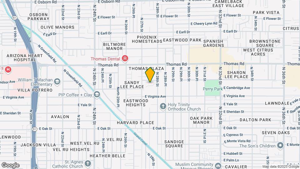 2730 E Cambridge Ave Map and Location Details
