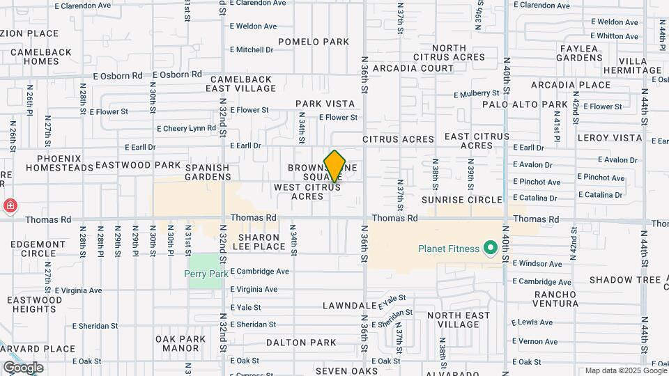 3525 E Pinchot Ave Mapa y Detalles de la Ubicación