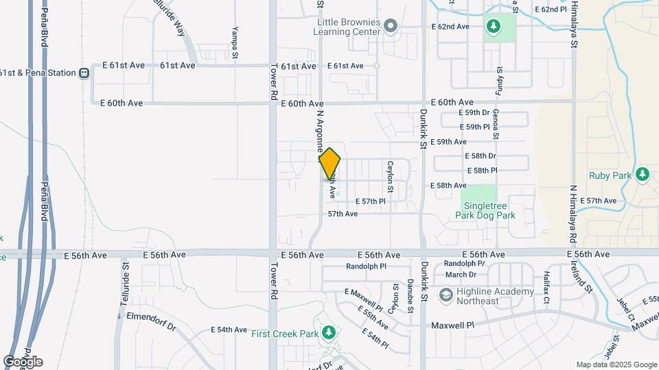 18728 E 58th Ave Map and Location Details