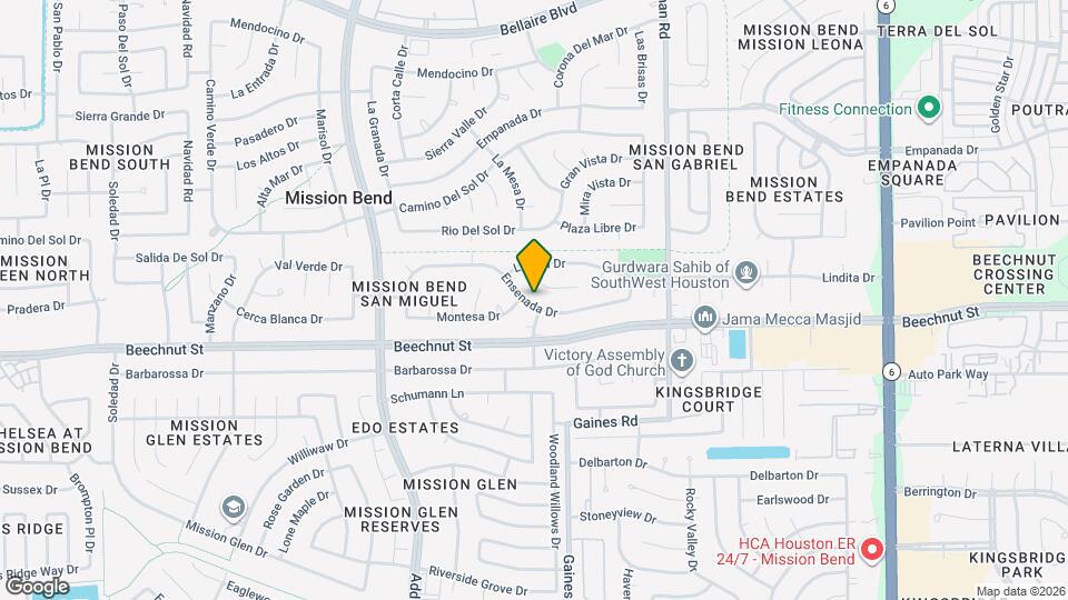 15406 Ensenada Dr Map and Location Details