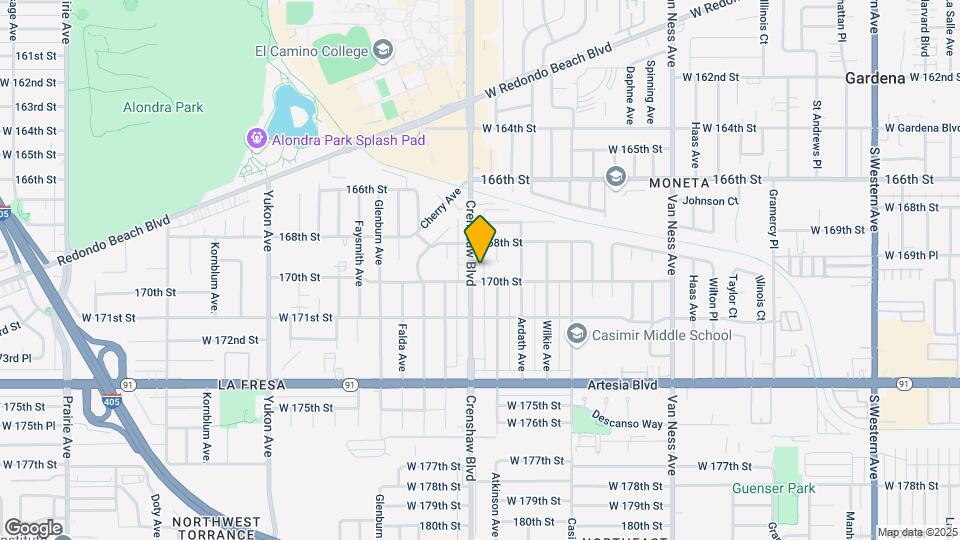 16910 Crenshaw Blvd Map and Location Details
