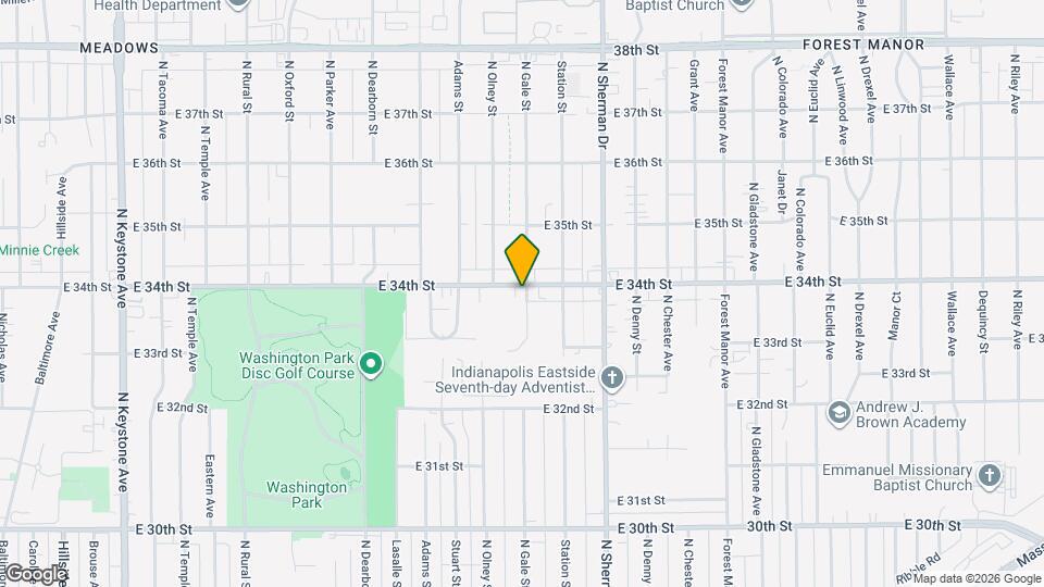 3545 E 34th St Map and Location Details