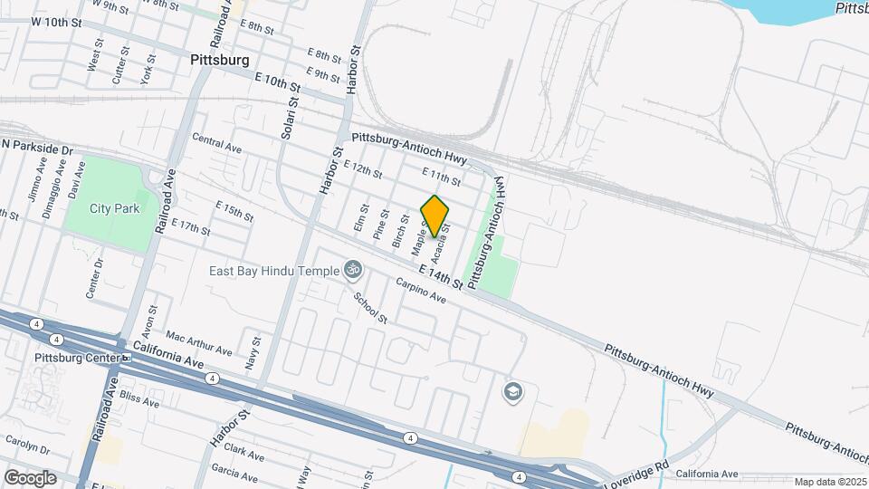 1344 Acacia St Map and Location Details