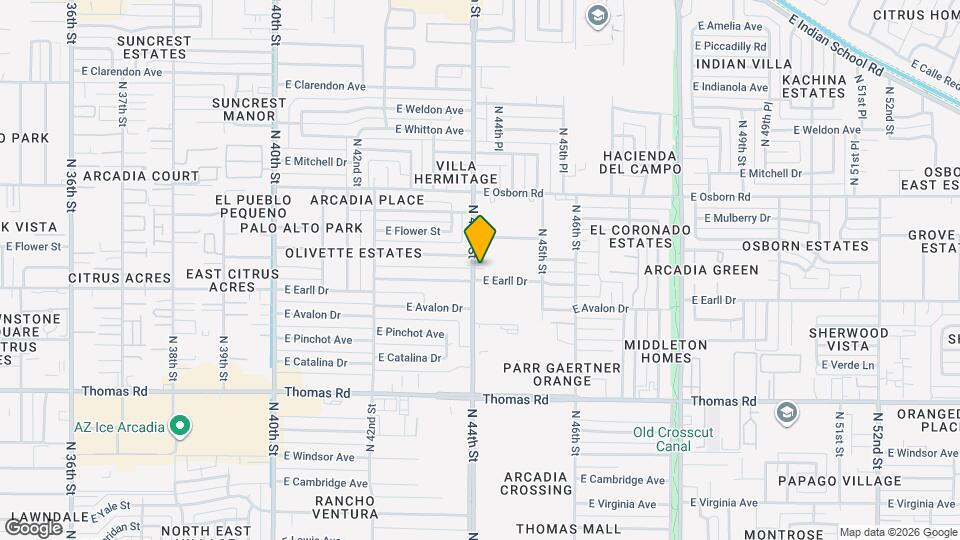 3117 N 44th St Map and Location Details