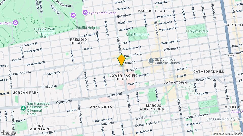 1831-1849 Divisadero St Mapa y Detalles de la Ubicación
