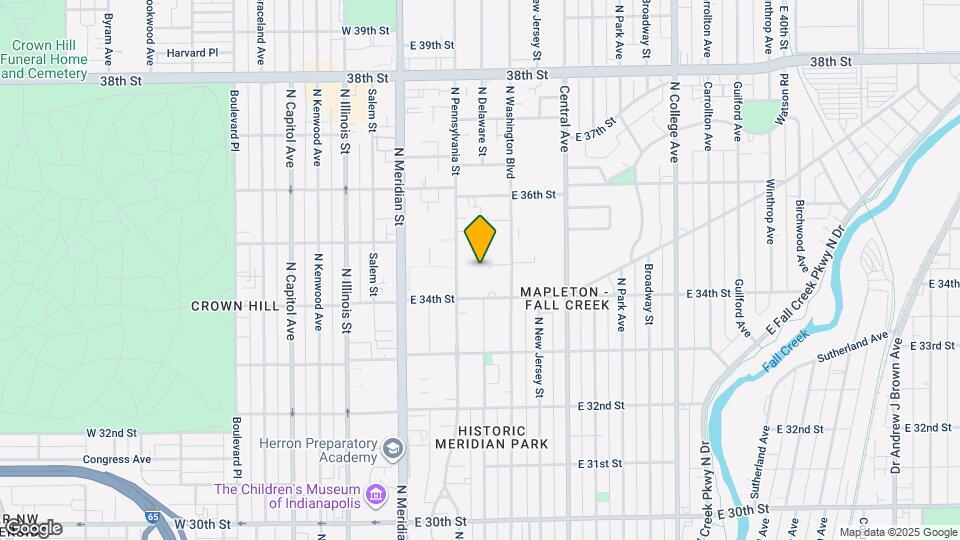 3419 N Pennsylvania St Map and Location Details