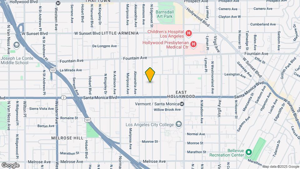 1153 N Edgemont St Map and Location Details