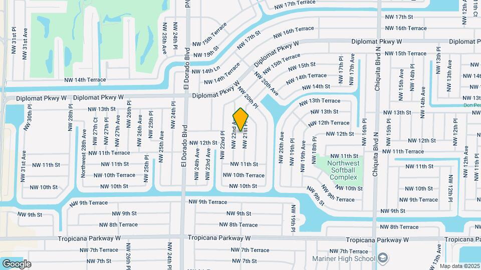1208 NW 21st Pl Map and Location Details
