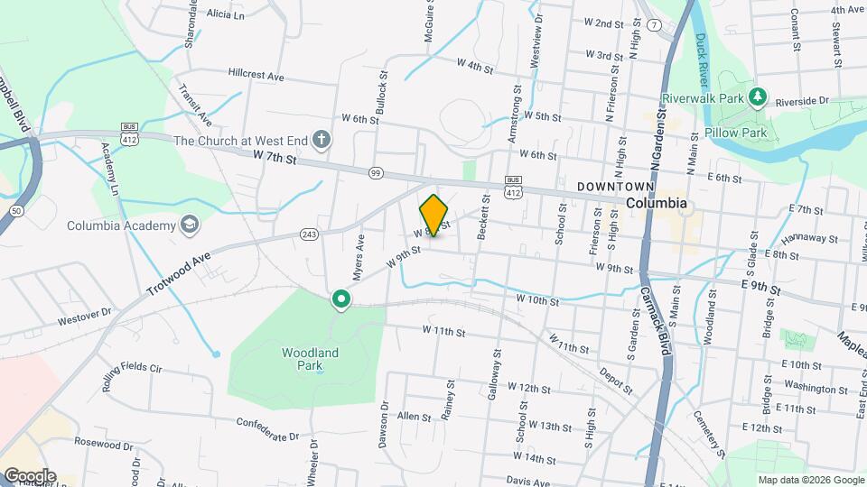 620 W 9th St Map and Location Details