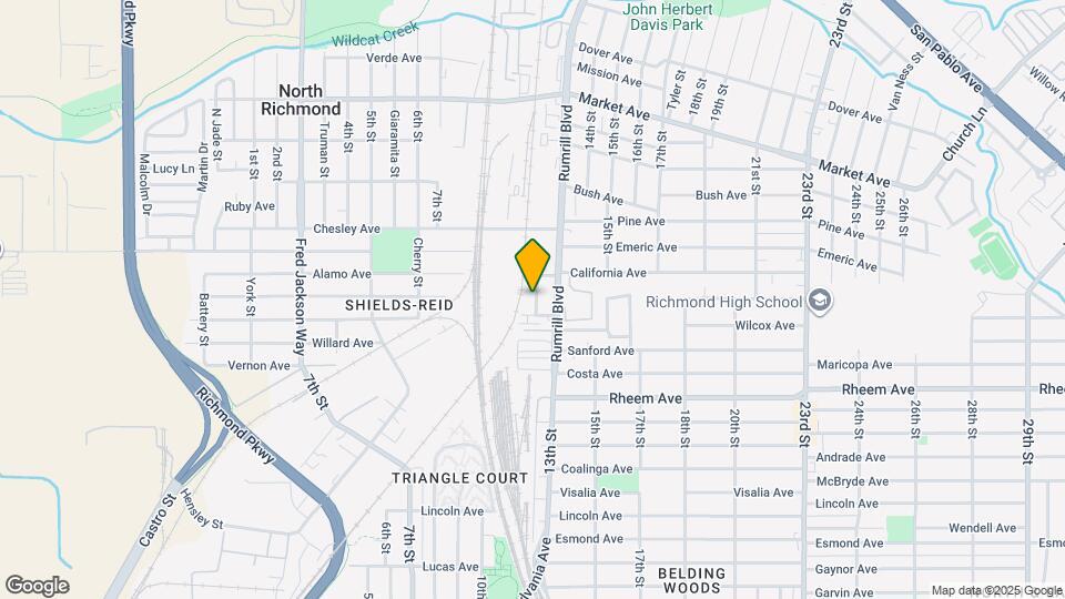 1321 Fillmore St Map and Location Details