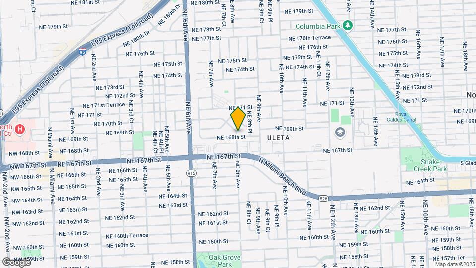 801 NE 168th St Map and Location Details