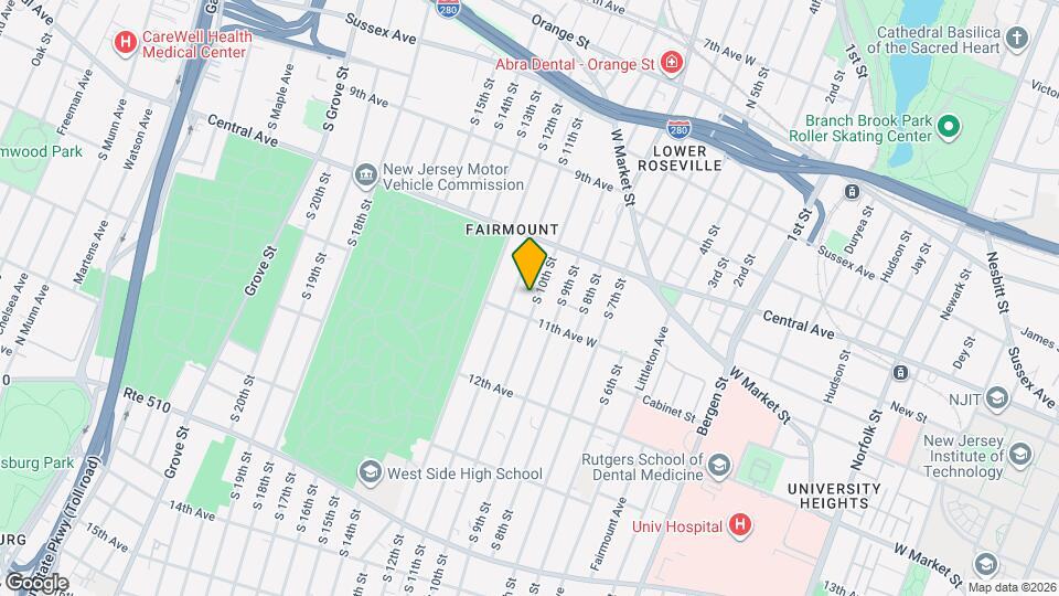 161 S 10th St Map and Location Details