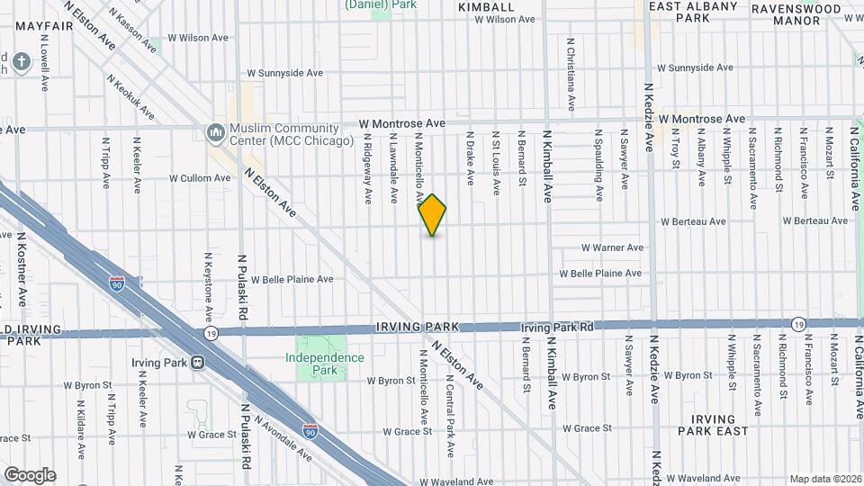 4147 N Monticello Ave Map and Location Details