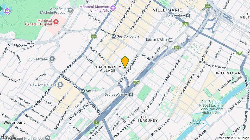 1849 René-Lévesque Boul O Map and Location Details