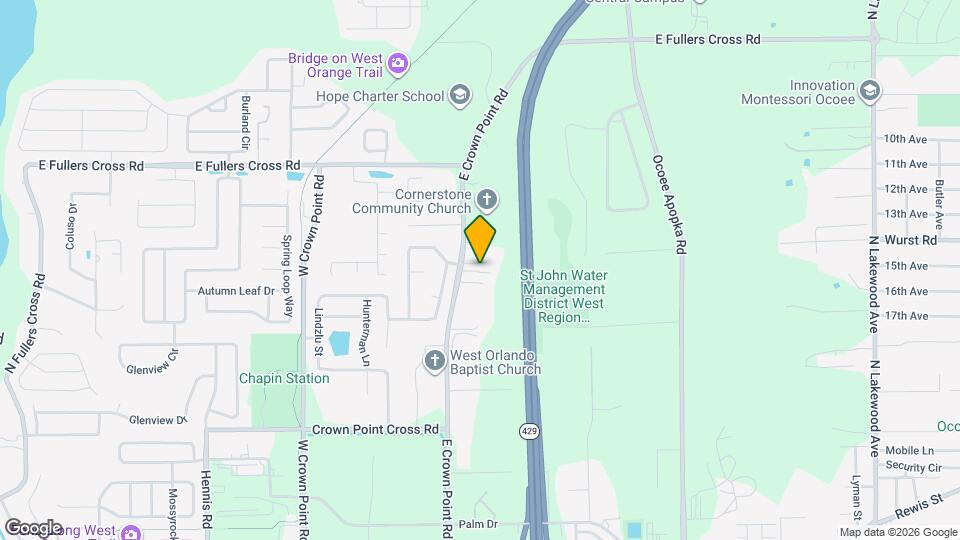 1221 E Crown Point Rd Mapa y Detalles de la Ubicación