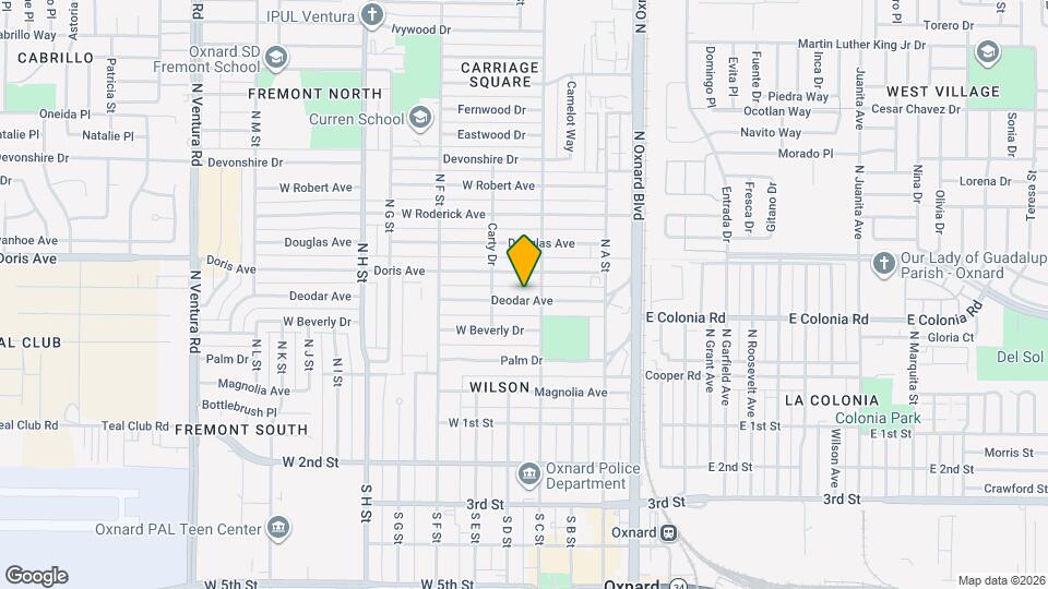 431 Deodar Ave Map and Location Details