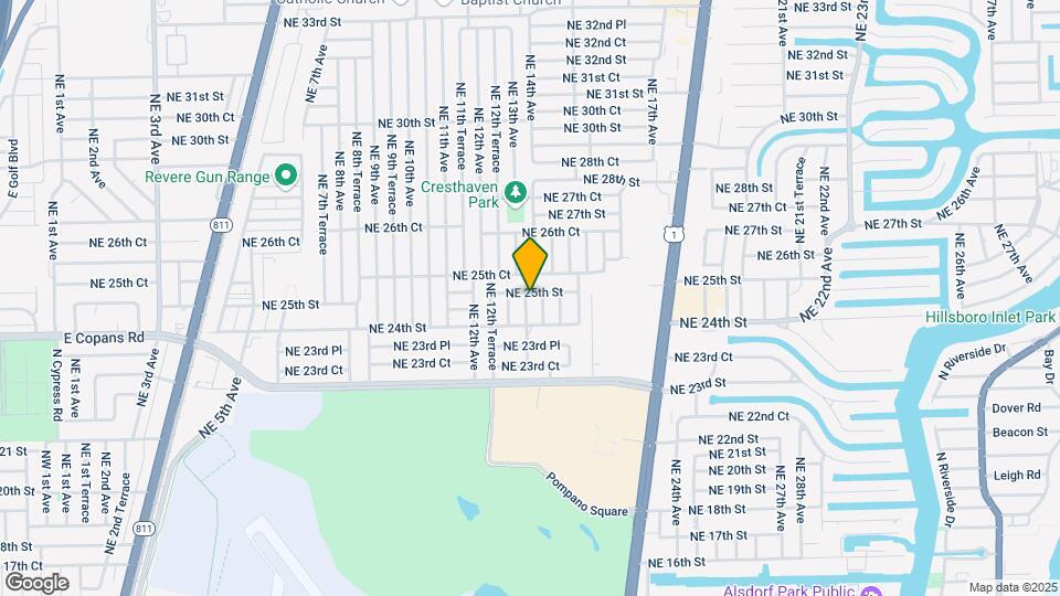 2480 NE 13th Terrace Map and Location Details