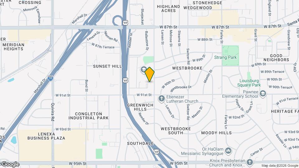 10705 W 90th Terrace Map and Location Details