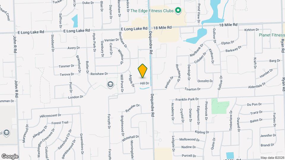 2951 Hill Dr Mapa y Detalles de la Ubicación