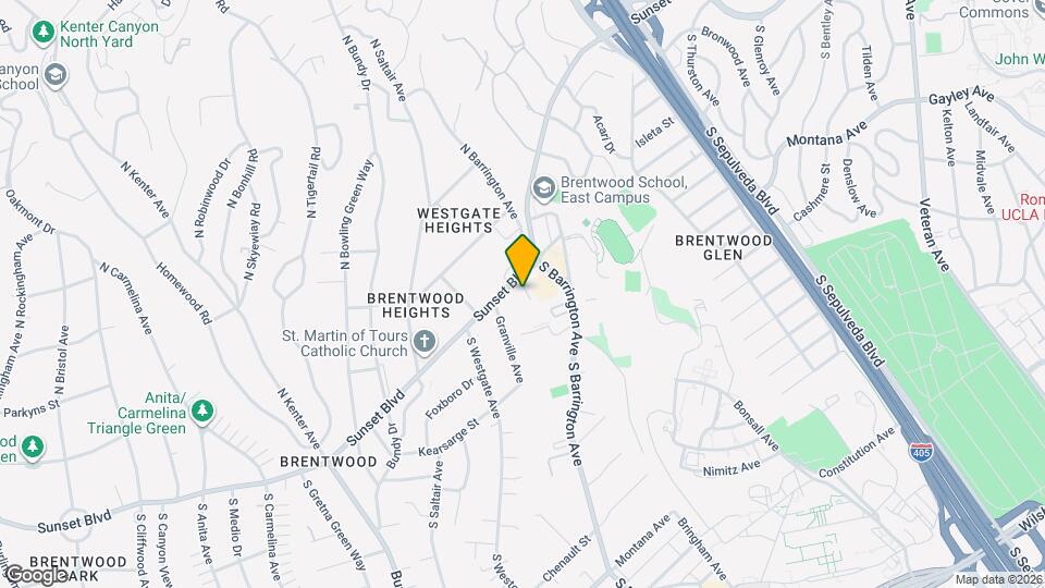 11740 Sunset Blvd Map and Location Details