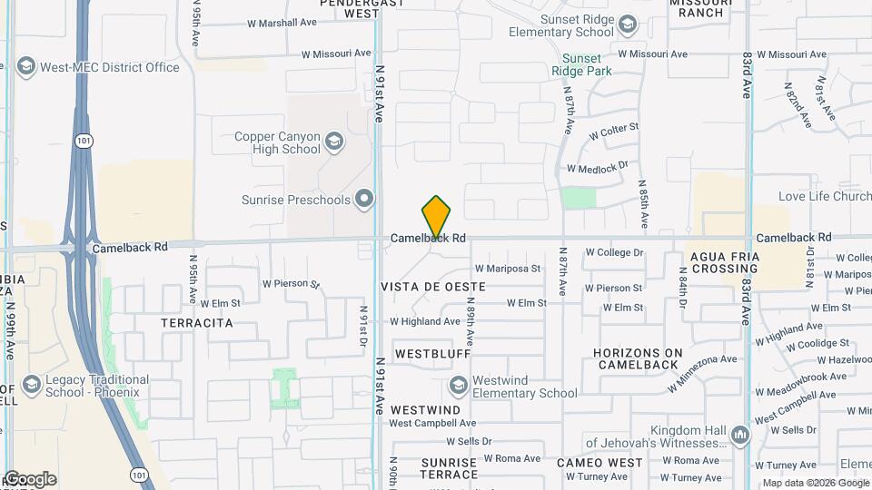 9007 W Elm St Map and Location Details