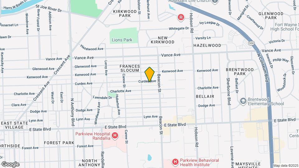 2702 Curdes Ave Map and Location Details