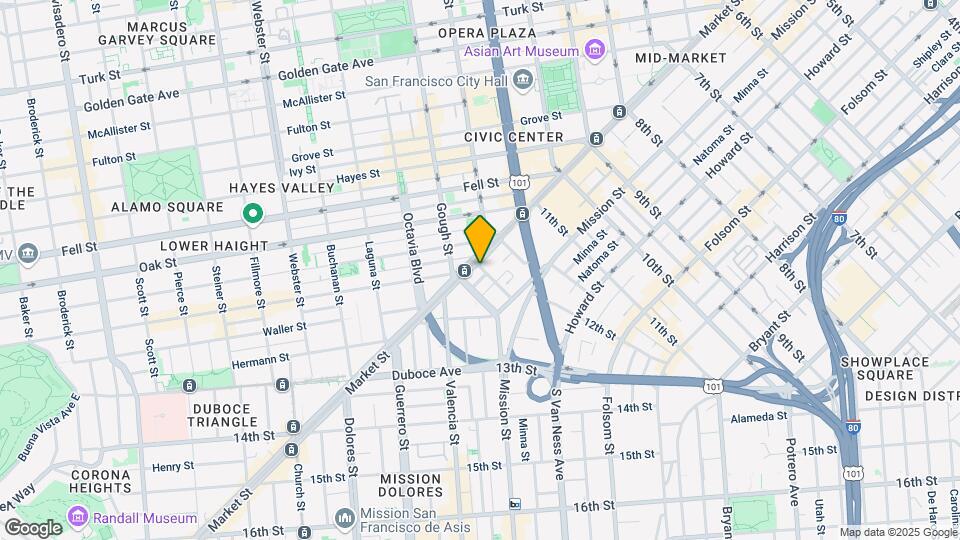 1649-1655 Market St Map and Location Details