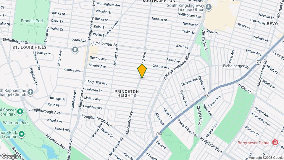 5832 Macklind Ave, Unit second floor Map and Location Details
