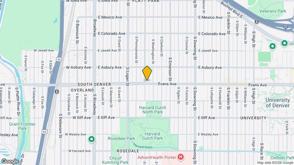 2086 S Pearl St Map and Location Details