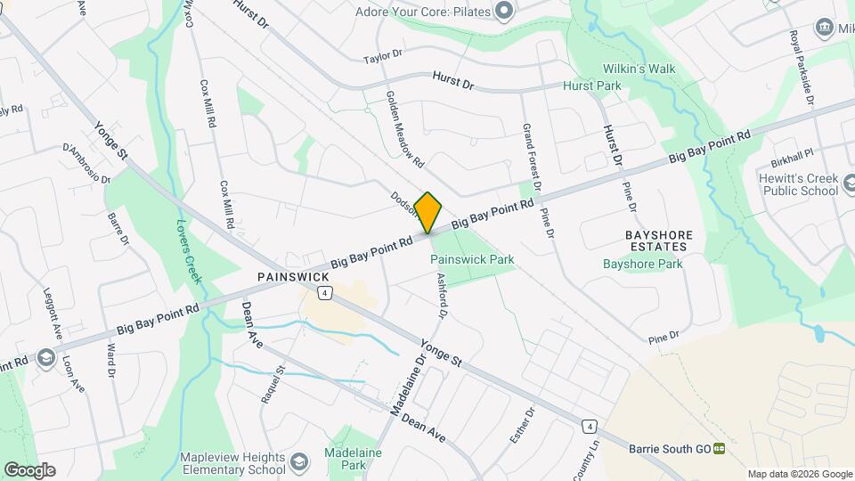 565 Big Bay Point Rd Map and Location Details