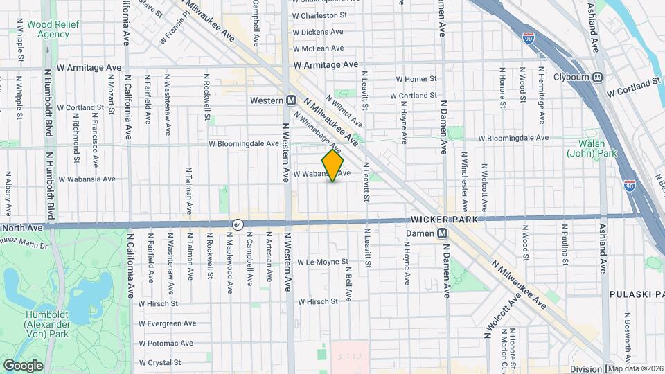1659 N Oakley Ave Map and Location Details