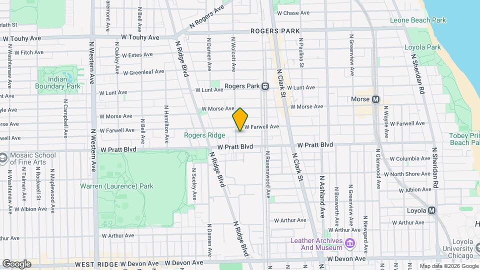 6821 N Wolcott Ave Mapa y Detalles de la Ubicación