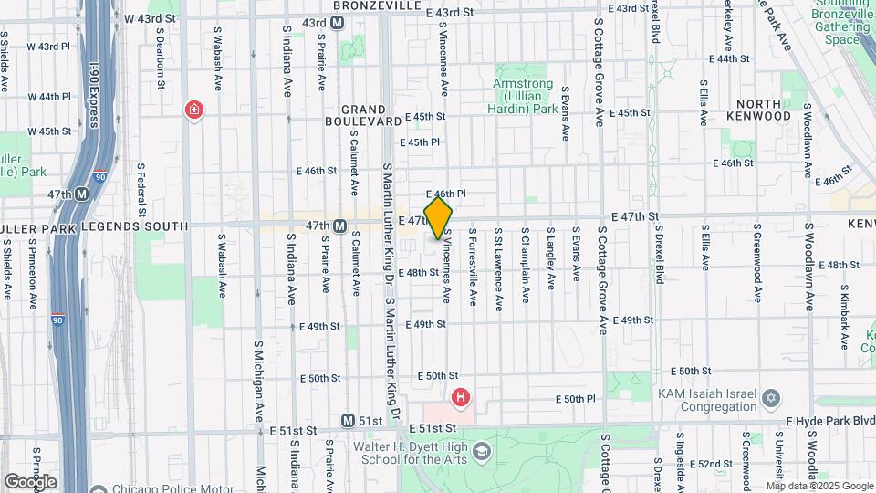 The Bronzeville Vincennes Mapa y Detalles de la Ubicación